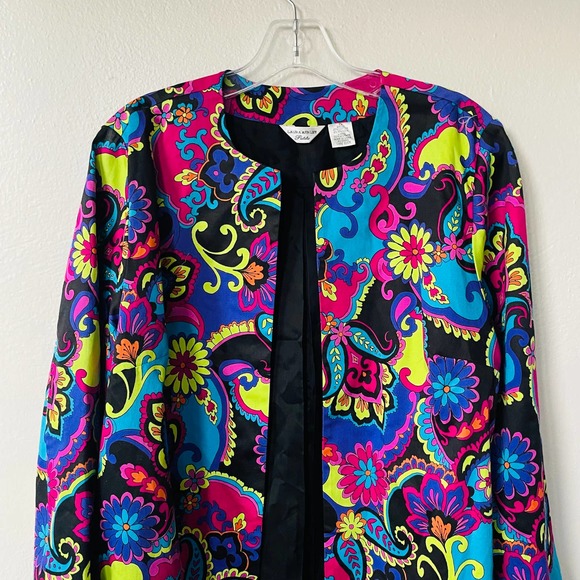 Laura Ashley LP paisley jacket multicolor floral paisley - Picture 3 of 8